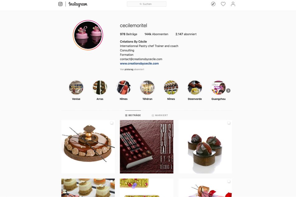 Instagram Profil Cecile Mortiel