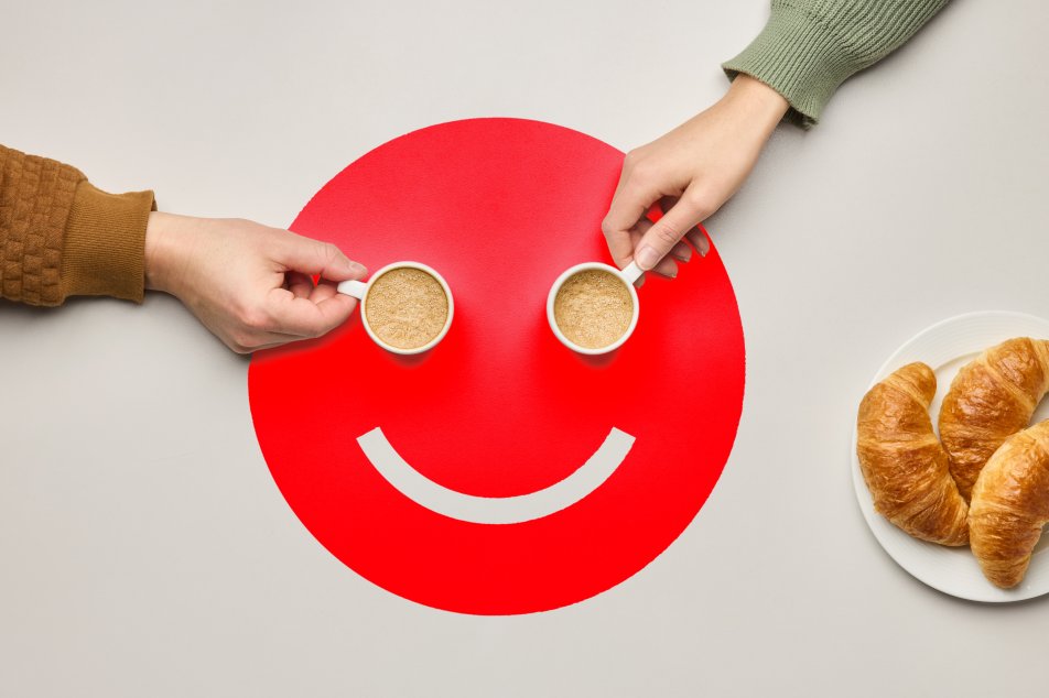 Smiley mit Gipfeli