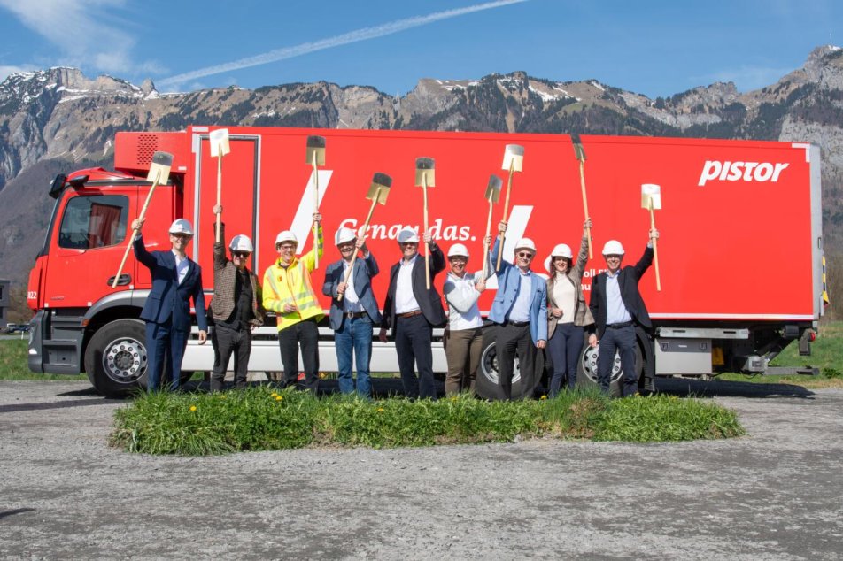 Spatenstich von Pistor in Sennwald für Verteilzentrale Ost