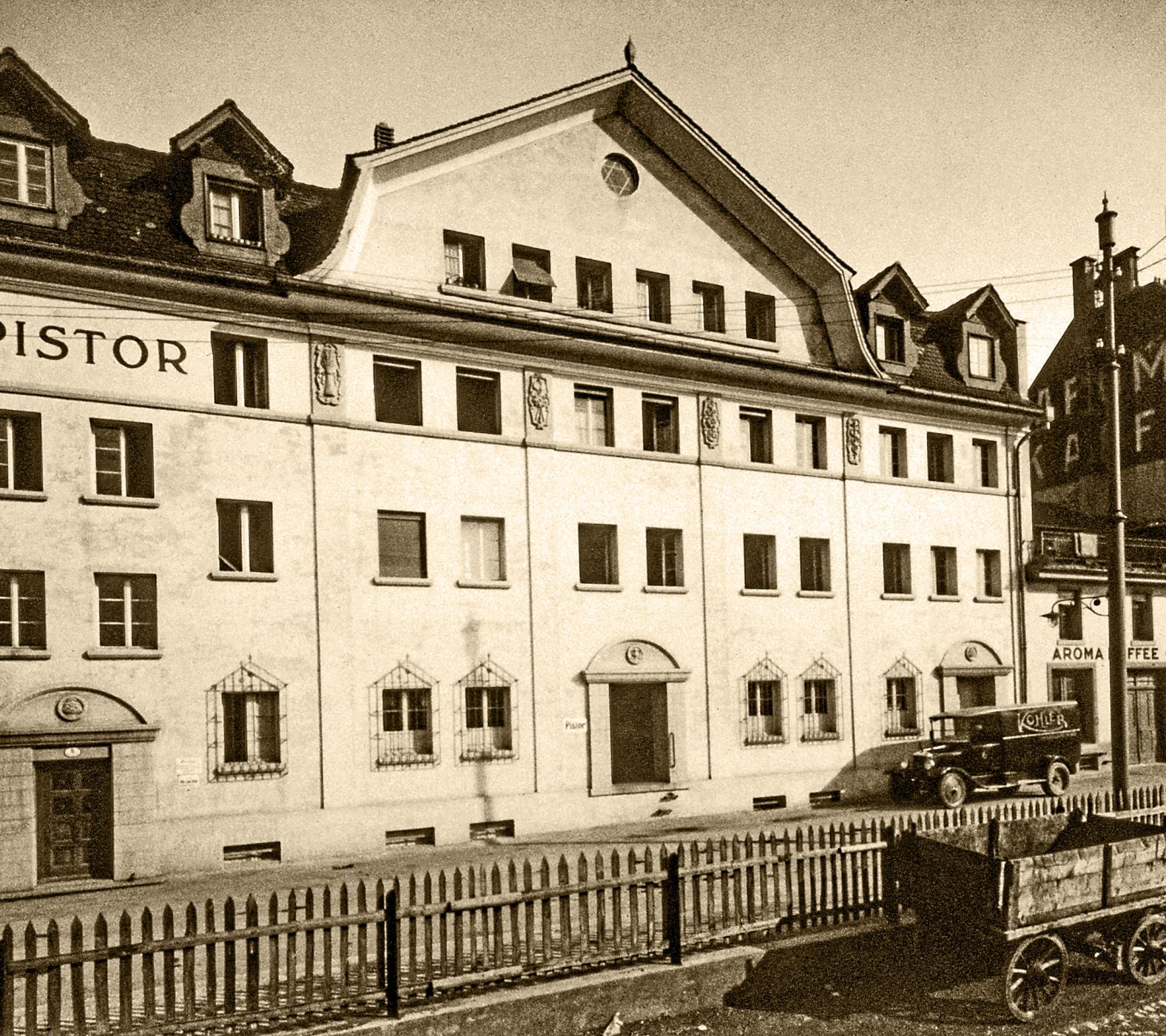 die alte pistor zentrale an der güterstrasse 5 in luzern