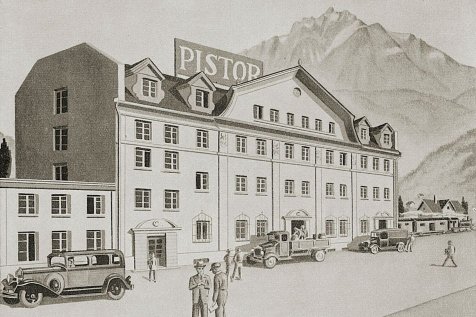 Gebäudeansicht von Pistor Verwaltungs- und Lagergebäude in Güterstrasse 1963