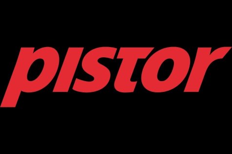Pistor Logo rot mit schwarzem Hintergrund