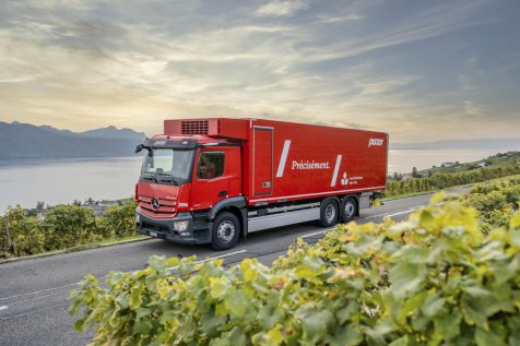 Pistor AG Rothenburg und Westschweiz in Lavaux mit E-LKW