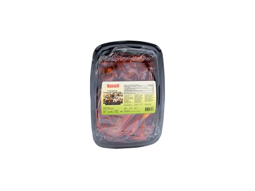 Getrocknete Tomaten in schwarzer Plastikschale